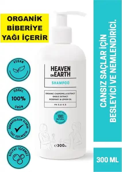 Heaven On Earth HonE VEGAN %100 Doğal ve Organik Saç Şampuanı Saç Dökülmesini Önler Güçlendirir