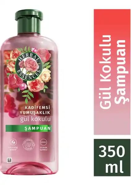 Herbal Essences Kadifemsi Yu<muş>aklık Gül Kokulu Şampuan Doğal ve Vegan Saç Bakım Ürünü