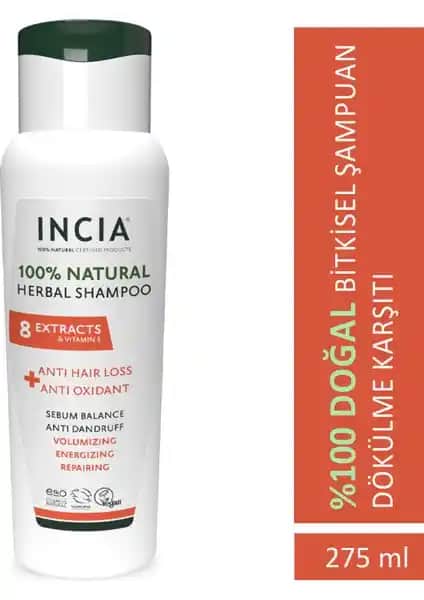 İncía %100 Doğal Saç Dökülmesine Karşı Etkili Şampuanı Saç Sağlığını Destekler