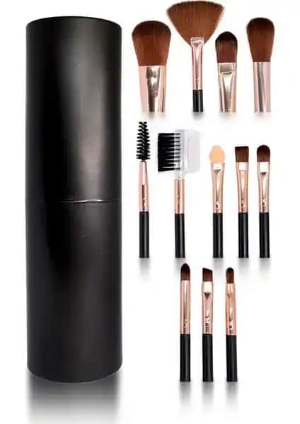 İzla İzla Silindir Fırça Seti 12 Parça Şık Kutuda Profesyonel Makyaj Deneyimi