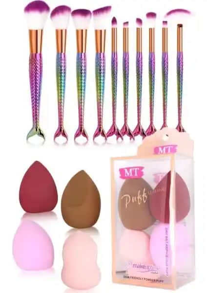 Kozmediko 10'lu Gökkuşağı Balık Fırça ve Sünger Makyaj Seti Detaylı Tanıtım ve Kullanım Rehberi