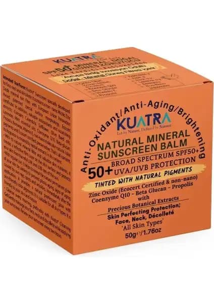 Kuatra SPF 50+ Doğal-Mineral Renkli Güneş Koruyucu Balm: Cilt Koruma ve Güzellik Bir Arada