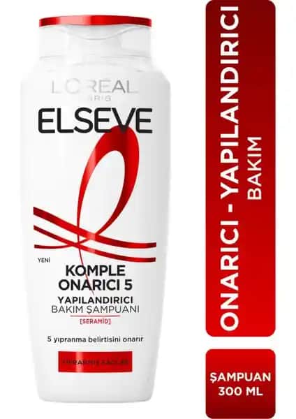 L'Oréal Elseve Komple Onarıcı 5 Yapılan<dı>rıcı Bakım Şampuanı Saçları Güçlendiren ve Parlaklık Kazandıran Ürün