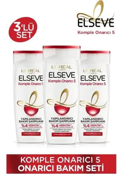L'Oréal Elseve Komple Onarıcı 5 Yapılanmış Şampuanı Saçları Güçlendiren ve Onaran Ürün