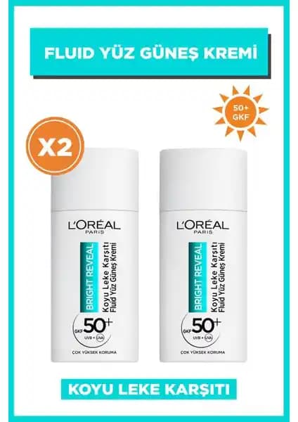 L'Oréal Paris 2'li Bright Reveal SPF 50+ Koyu Leke Karşıtı Günlük Yüz Güneş Kremi İncelemesi ve Özellikleri