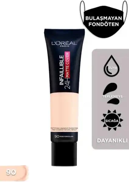 L'Oréal Paris Infaillible 24H Matte Cover Fondöten: Yüksek Kapatıcı ve Uzun Süre Dayanıklı