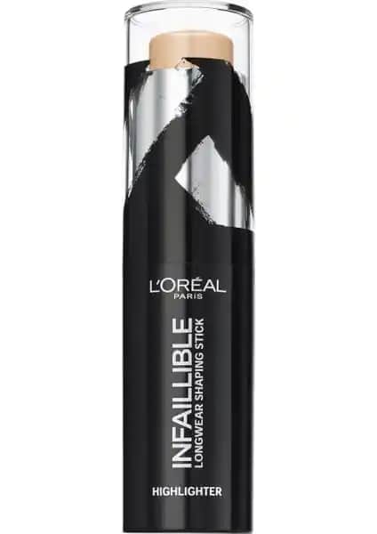 L'Oréal Paris Infaillible Shaping Stick Highlighter 502 Gold İs Cold Doğal Parlaklık ve Tanımlama Sağlar