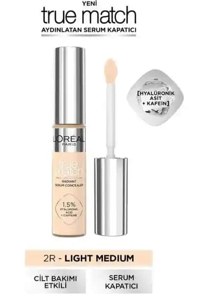 L'Oréal Paris True Match Aydınlatan Serum Kapatıcı Günlük Kullanım İçin Uygun ve Doğal Görünüm Sağlar