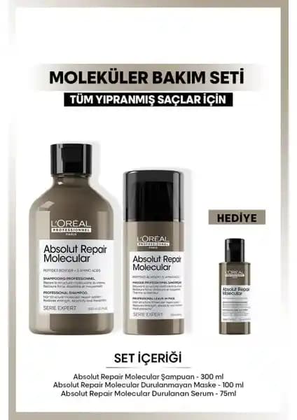 L'Oréal Professionnel Absolut Repair Molecular Bakım Seti Saç Sağlığını Yeniden Kazandıran Çözüm