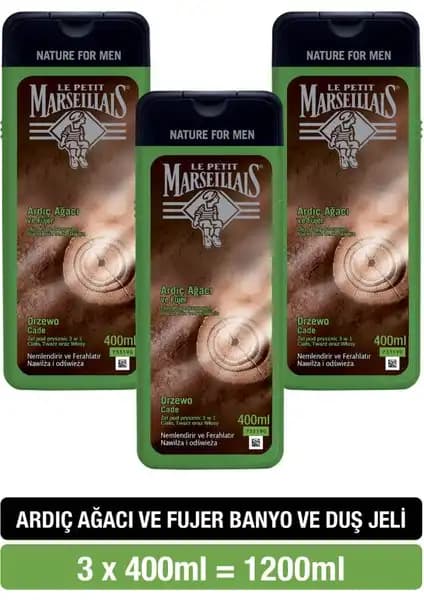 Le Petit Marseillais Ardıç Ağacı ve Füje Kokulu Doğal Duş Jeli Seti 400 ml