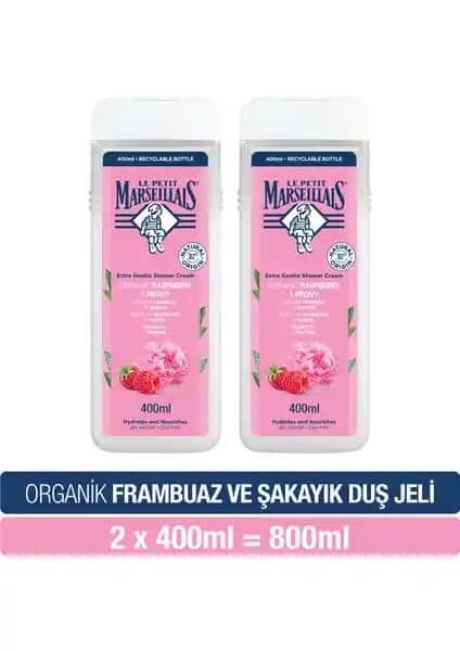 Le Petit Marseillais Frambuaz ve Şakayık İçerikli Doğal Duş Jeli 75-90 Karakter