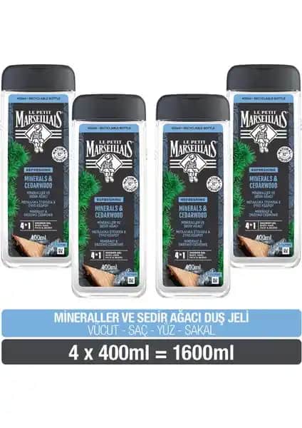 Le Petit Marseillais Mineral ve Sedir Ağacı Duş Jeli Doğal ve Ferahlatıcı Bakım Ürünü