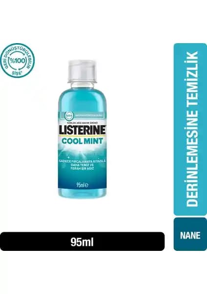 Listerine Ağız Bakım Suyu 95 ml ile Günlük Temizlik ve Ferahlık Sağlayın