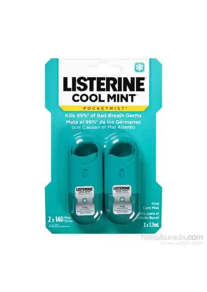 Listerine PocketMist Cool Mint Nane Aromalı Taşınabilir Ağız Hijyeni Spreyi 2'li Paket