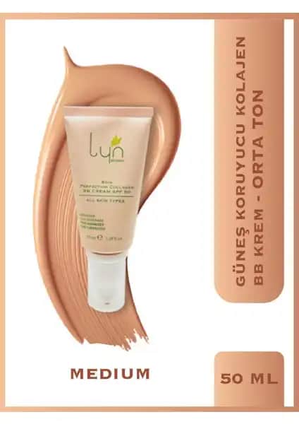 Lyn Skincare Collagen BB Krem SPF 50 ile doğal görünüm ve cilt koruması sağlar