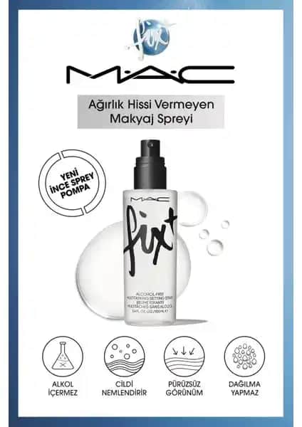 Mac Fix+ Makyaj Spreyi 100 ml Profesyonel ve Çok Yönlü Sabitleme ve Nemlendirme Ürünü