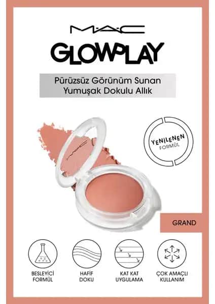 Mac Glow Play Allık Grand: Doğal ve Işıltılı Makyaj İçin Hafif ve Kalıcı Allık