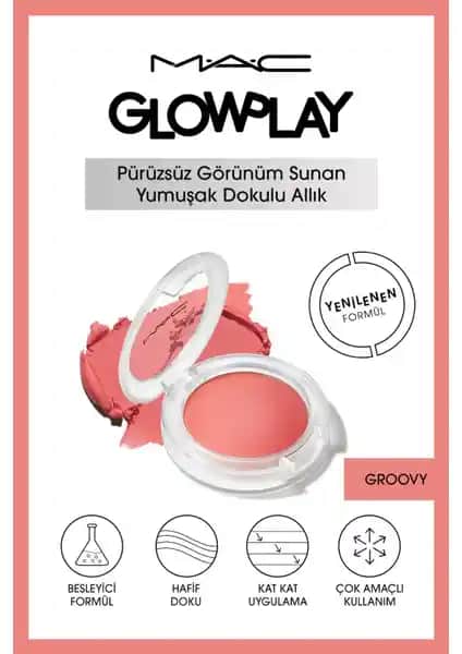 Mac Glow Play Allık Groovy: Doğal ve Parlak Görünüm Sağlayan Yenilenen Formül