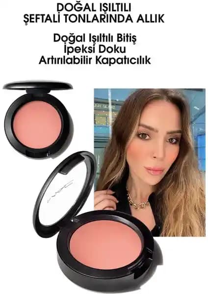 MAC Sheertone Peaches Ultra İnce Preslenmiş Allık Doğal Mat Görünüm ve Uzun Süre Kalıcılık Sağlar