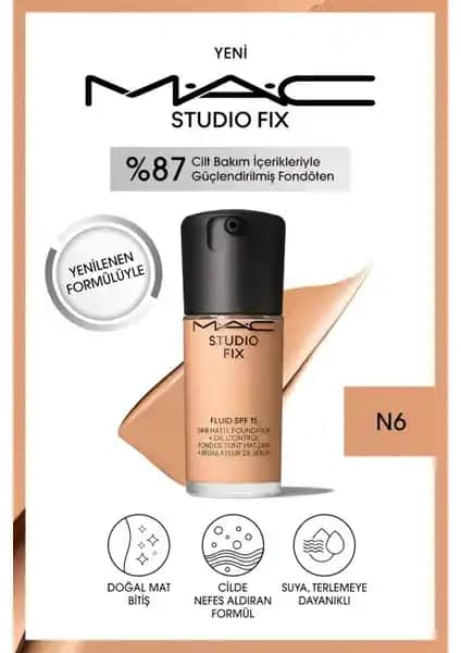 MAC Studio Fix Fluid SPF 15 Mat Fondöten: Doğal ve Kalıcı Makyaj İçin Gelişmiş Formülasyon