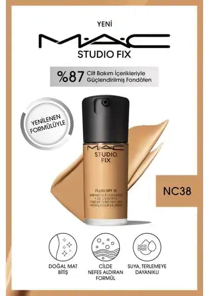 MAC Studio Fix Fluid SPF 15 Mat Fondöten: Doğal ve Kalıcı Makyaj İçin Güçlü Seçenek