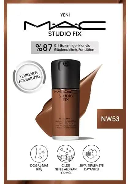 MAC Studio Fix Fluid SPF 15 Mat Fondöten Doğal ve Kalıcı Makyaj İçin Uygun Bir Seçenek