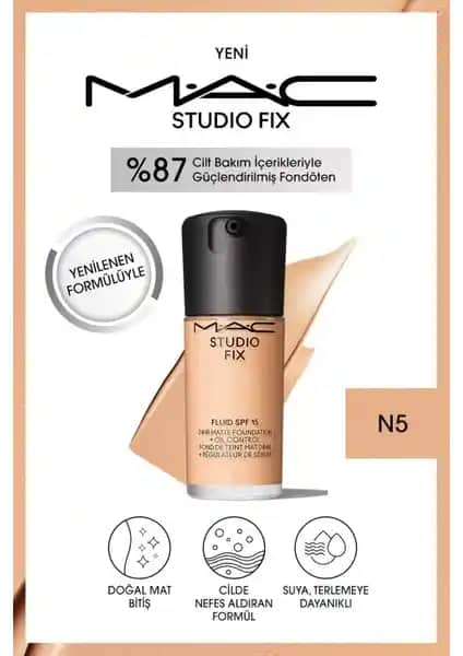 Mac Studio Fix Fluid SPF 15 Mat Fondöten: Doğal ve Kalıcı Makyaj İçin Uygun Seçenek