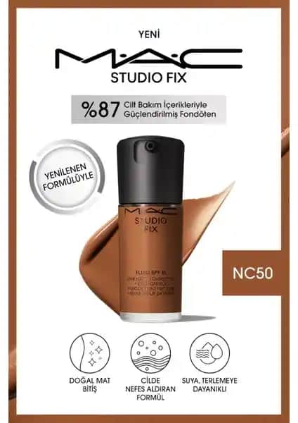 MAC Studio Fix Fluid SPF 15 Mat Fondöten: Doğal ve Uzun Süreli Makyaj İçin Uygun Çözüm