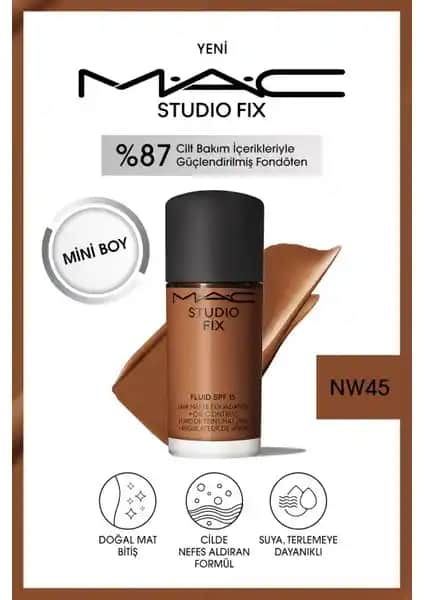 Mac Studio Fix Fluid SPF 15 Mini Mat Fondöten: Doğal ve Kalıcı Makyaj İçin Uygun Çözüm