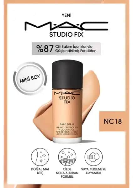 Mac Studio Fix Fluid SPF 15 Mini Mat Fondöten: Kalıcı ve Doğal Makyajın Anahtarı