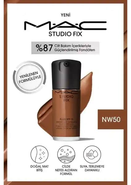MAC Studio Fix Fluid SPF 15 NW50: Doğal Mat Görünüm ve Uzun Süre Dayanan Kapatıcılık