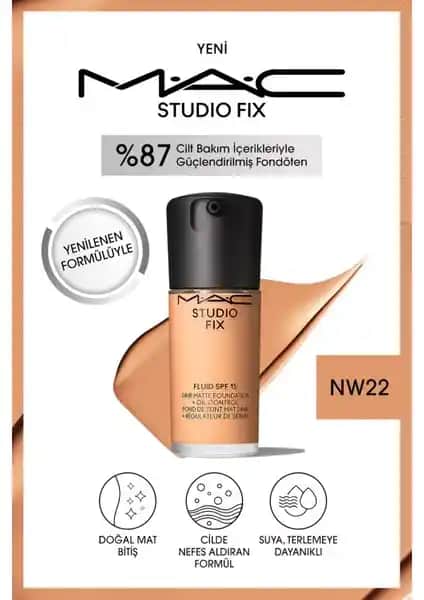MAC Studio Fix Fluid SPF 15: Yüksek Performanslı Mat Bitişli Fondöten ve Günlük Kullanım İmkanı