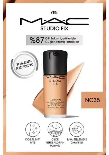 MAC Studio Fix SPF 15 Mat Fondöten: Doğal ve Kalıcı Makyaj İçin Profesyonel Seçenek