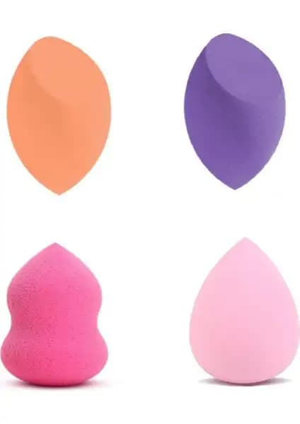 Makeuptime Makyaj Süngeri 4'lü Set Profesyonel ve Günlük Kullanım İçin Uygun
