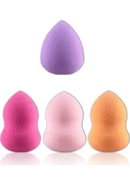 Makeuptime Makyaj Süngeri 4'lü Seti Profesyonel ve Pratik Kullanım İçin Uygun