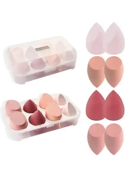 Makyaj Uygulamasını Kolaylaştıran MUJGAN 8'li Standlı Sünger Seti İle Profesyonel Sonuçlar