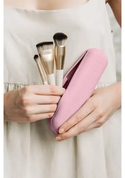 Mama Stuff Silikon Makyaj Fırçası Seyahat Çantası Büyük Boy Güvenli ve Şık Tasarım