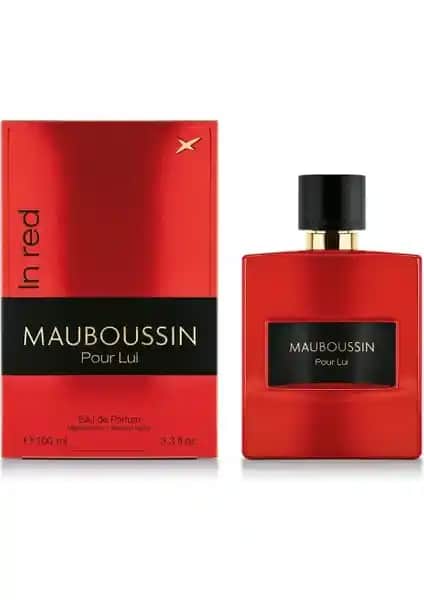 Mauboussin Pour Lui In Red Erkek Parfümü 100 ml Odunsu Çiçeksi Koku, Şıklık ve Fark Yaratma