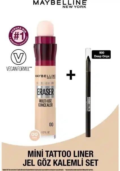 Maybelline New York Eraser Kapatıcı ve Mini Tattoo Liner Jel Göz Kalemli Seti İnceleme ve Kullanıcı Yorumları