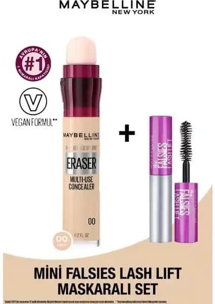 Maybelline New York Makyaj Seti: Anti Age Kapatıcı ve Hacimli Maskara İçeriği