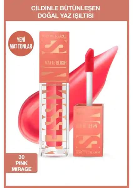 Maybelline Sunkisser Hazy Matte Likit Allık 30 Pink Mirage Doğal ve Kalıcı Güzellik İçin