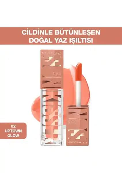 Maybelline Sunkisser Likit Allık 02 Uptown Glow Doğal Yaz Işıltısı ve Uzun Süre Dayanıklılık
