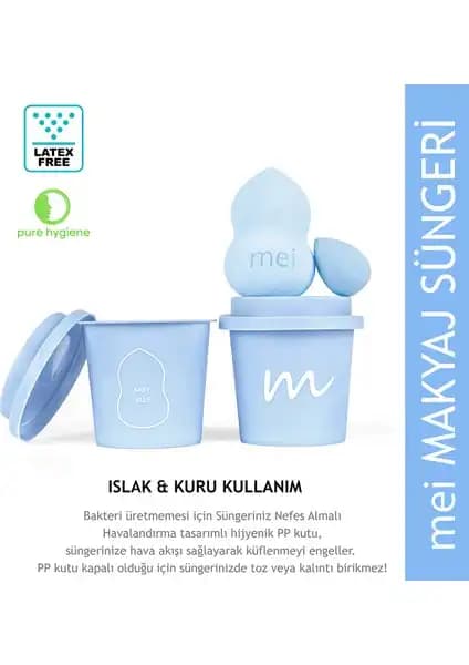 Mei Coffee Cup Hijyenik Makyaj Süngeri: Temiz, Pratik ve Uzun Ömürlü Kullanım