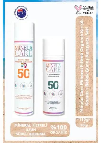 Minela Care Mineral Filtreli Organik Güneş Koruyucu Seti: Doğal ve Güvenilir Koruma Çözümü