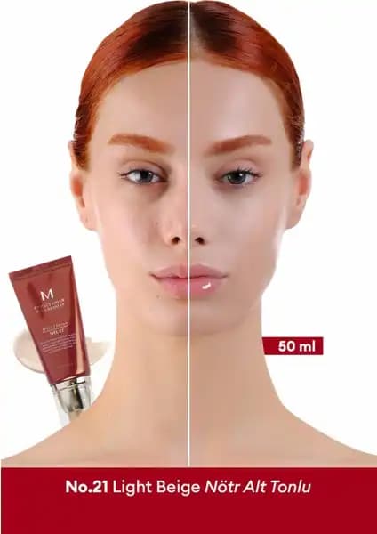 MISSHA M Perfect Cover BB Krem Ex SPF42/PA+++ No.21 ile Günlük Makyajda Yüksek Kapatıcılık ve Koruma