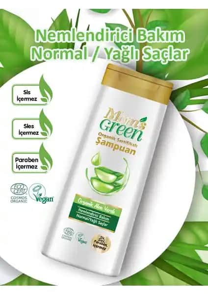 Mom's Green Organik Aloe Vera Şampuanı: Doğal ve Güvenilir Saç Bakım Ürünü