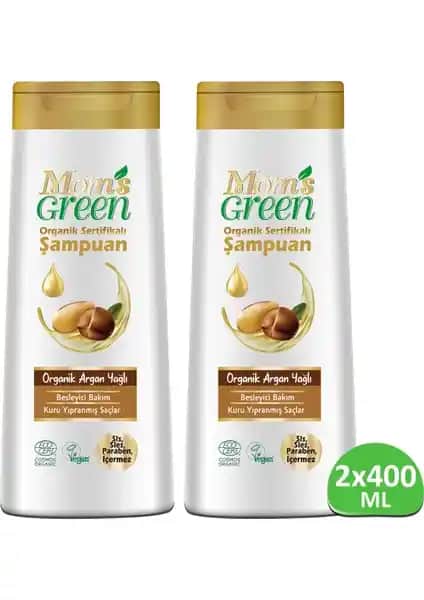 Mom's Green Organik Argan Yağlı Şampuan: Doğal ve Güçlendirici Saç Bakım Ürünü