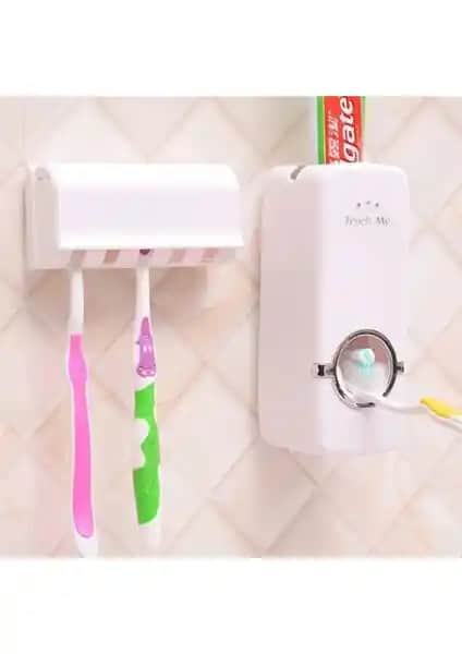 Mottürk Diş Macunu Sıkacağı ve Diş Fırça Tutucu Seti Hijyen ve Kullanım Kolaylığı Sağlar