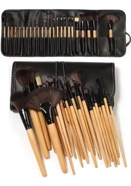 MT Profesyonel Makyaj Fırça Seti 24'lü ve Deri Çanta ile Mükemmel Sonuçlar