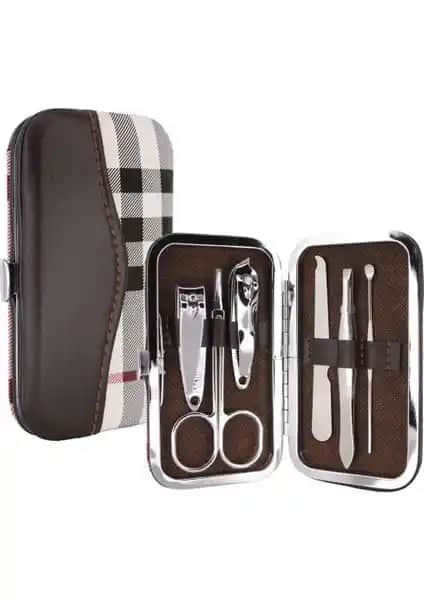 Muğgan Deri Çantalı 6 Parça Manikür Seti: Şık ve Fonksiyonel Tasarım